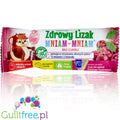 Healthy lollipop Yum-yum sweetened with xylitol and stevia with dried cherries
