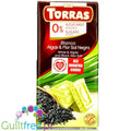 Torras White Algae & Black Sea Salt - biała czekolada bez cukru, Algi i Czarna Sól by Torras (torras-biala-czekolada-bez-dodatku-cukru-algi-i-czarna-sol)