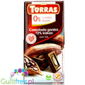 Dark chocolate without added sugar, 72% cocoa