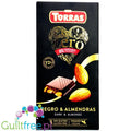 Torras Zero Dark & Almonds 72% Cocoa - Ciemna Czekolada bez cukru z całymi Migdałami 150g by Torras (torras-ciemna-czekolada-z-calymi-migdalami-150g)