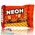 NEOH Low Carb Waffles Hazelnut Chocolate - 1 g Sugar / 95 kcal - No Added Sugar - 21 g