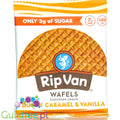 Rip Van Wafels Dutch Caramel & Vanilla 140kcal - holenderski stroopwafel 80% mniej cukru, smak karmelowo-waniliowym