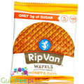Rip Van Wafels Honey & Oats 140kcal - holenderski stroopwafel 80% mniej cukru, smak miodowo-owsianym