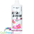 Best Body Nutrition Vital Drink Pink Grapefruit 1L- koncentrat do napojów bez cukru z witaminami, smak Różowy Grejfrut
