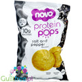 Novo Foods Protein Chips Salt & Pepper - Chipsy Proteinowe 65% mniej tłuszczu, smak Sól & Pieprz