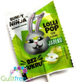 Bunny Ninja Lolli Pop, Zielone Jabłuszko 14kcal - bezcukrowy lizak o smaku jabłkowym z ksylitolem