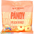 Pandy Candy Peach Rings - sour fiber jelly beans without sugar 45% less calories, Peach.