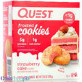 Quest Frosted Cookies, Strawberry Cake - lukrowane miękkie keto ciastka w polewie, BOX 8 SZT by Quest Nutrition (quest-frosted-cookies-strawberry-cake-lukrowane-miekkie-keto-ciastka-w-polewie-box-8-szt)