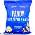 Pandy Lentil Chips Sour Cream & Onion - wegańskie chrupki z soczewicy 40% mniej tłuszczu, smak Śmietana & Cebulka by Pandy Protein (pandy-lentil-chips-sour-cream-onion-weganskie-chrupki-z-soczewicy-40-mniej-tluszczu-smak-smietana-cebulka)