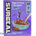 Surreal High Protein Pops Chocolate - sugar-free protein breakfast cereal with stevia and erythritol, chocolate balls