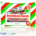 Fisherman's Friends Strawberry & Lime - mocne mentolowe pastylki bez cukru o smaku Truskawka & Limonka