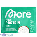 More Nutrition Total Vegan Protein Neutral 25g - Unsweetened vegan flavored natural protein supplement