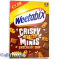 Weetabix Crispy Minis Chocolate Chip - pełnoziarniste płatki śniadaniowe z witaminami i żelazem