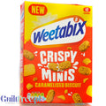 Weetabix Crispy Minis Caramelised Biscuit - pełnoziarniste płatki z ciasteczkami, z żelazem i witaminami