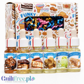 Zestaw sześciu aromatów do żywności Funky Flavors Sweet w małych buteleczkach z zakraplaczem w ozdobnym pudełku Guiltfree