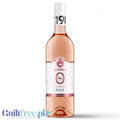 Butelka bezalkoholowego wina różowego Giesen 0% Rosé z Nowej Zelandii w ofercie Guiltfree na czarnym tle