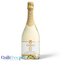 Butelka bezalkoholowego wina musującego Guiltfree Giesen Sparkling Brut o jasnej barwie z elegancką etykietą