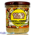 Słoik kremu orzechowo-czekoladowego Good Noot Choco & Peanoot Crunchy od Guiltfree, bez dodatku cukru, 330g.
