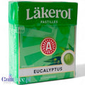 Guiltfree Läkerol Eucalyptus bezcukrowe pastylki eukaliptusowe w małym zielonym pudełku
