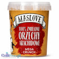 Słoik Guiltfree Maslove Masło Orzechowe Extra Crunch z kawałkami orzechów arachidowych na białym tle