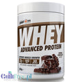 Opakowanie odżywki białkowej Guiltfree Per4m Whey Advanced Protein o smaku podwójnej czekolady, 900g.