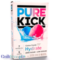 Opakowanie Guiltfree Pure Kick Hydrate o smaku waty cukrowej z grafiką różowo-niebieskich chmur cukru i elektrolitami