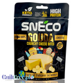 Opakowanie Guiltfree SNECO Gouda Crunchy Cheese Bites, chrupiąca keto przekąska z suszonego sera o wysokiej zawartości białka.
