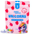 Opakowanie Guiltfree Sweet Switch Unicorns, różowe wegańskie żelki truskawkowe bez cukru w kształcie jednorożców