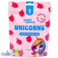 Opakowanie Guiltfree Sweet Switch Unicorns, różowe wegańskie żelki truskawkowe bez cukru w kształcie jednorożców