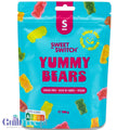 Opakowanie wegańskich żelków misie Sweet Switch Yummy Bears bez cukru i glutenu w niebieskiej torebce Guiltfree