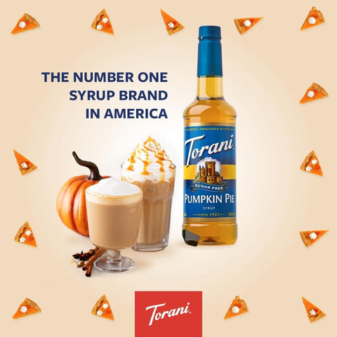 Torani Sugar Free Syrup, Pumpkin Pie 0,75L - syrop do kawy bez cukru i kalorii by Torani (torani-sugar-free-syrup-pumpkin-pie-750-ml-254-oz)