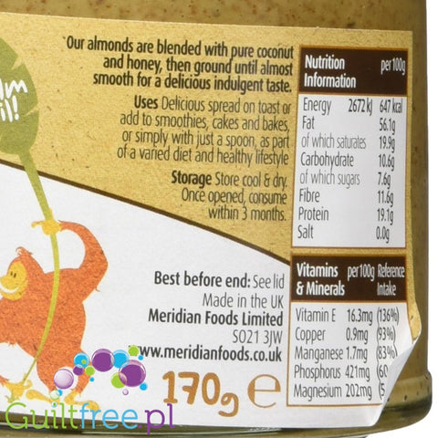 Meridian smooth coconut and almond butter
