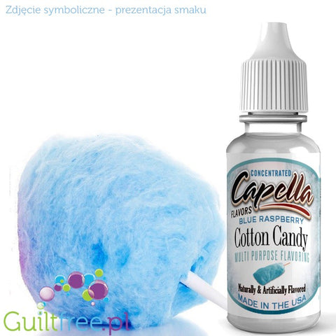 Capella Flavors Blue Raspberry Cotton Candy Flavor Concentrate - Refined sugar-free and fat-free food flavors: raspberry candy