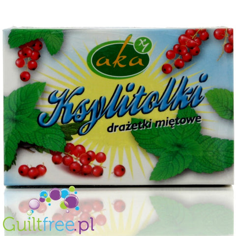 Xylitol-sweetened, sugar-free mint pills