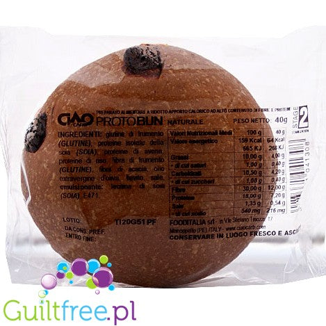 CiaoCarb Protobun LC low calories food preparation - low protein carbohydrate cocoa roll *, contains sweetener