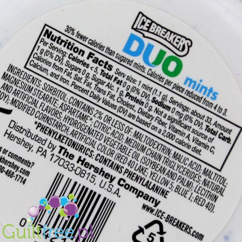 Ice Breakers Duo Watermelon sugar free mints with cooling crystals