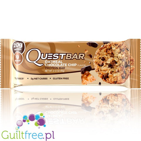Quest Protein Bar Oatmeal Chocolate Chip Flavor 