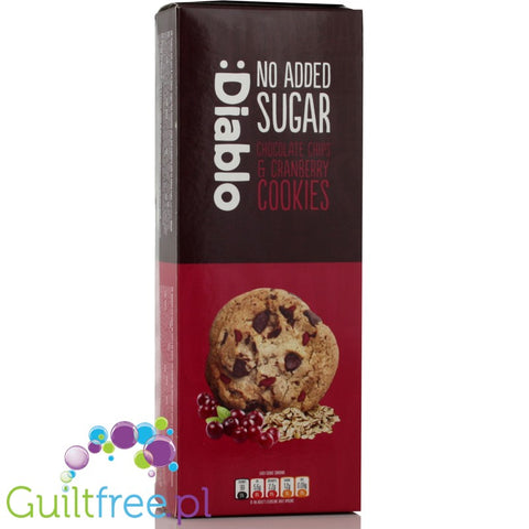 Diablo no sugar added Cookies with corn & oat flakes and cranberry