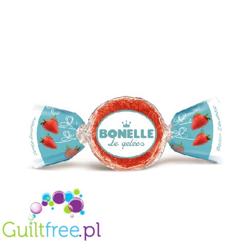 Le Bonelle Gelées senza zucchero, caramella morbida gelées con edulcoranti ai gusti di frutta - gluten-free strawberry and black