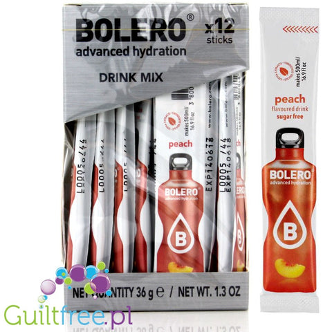 Bolero Instant Fruit Flavored Drink with sweeteners, Peach