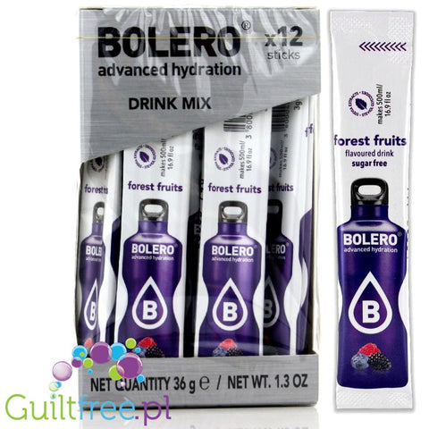 Bolero Instant Fruit Flavored Drink with sweeteners, Forrest Fruits