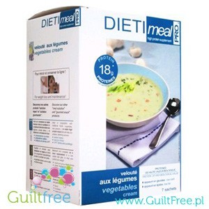 Velouté aux légumes - a high-protein soup with a vegetable flavor, with pieces of dried vegetables