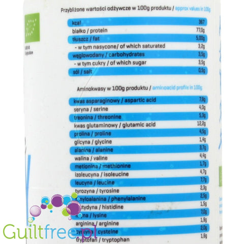 Diet-Food Organic Whey Protein natural flavor - organic certified organic milk protein (PL-EKO-03 EU Agriculture)