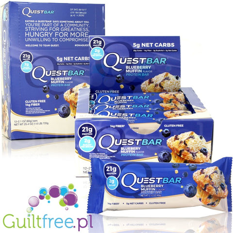 Quest Protein Bar Blueberry Muffin Flavor
