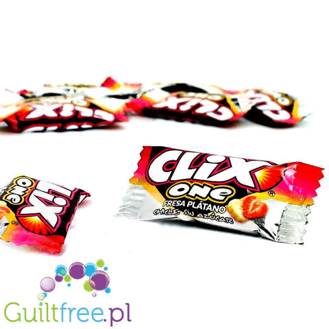 Clix Banana-strawberry flavored chewing gum