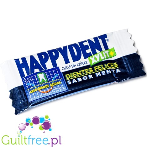 Happydent Xylit chicles sin azucar con sabor a menta -  sugar-free mint flavor Chewing gum , contains sweeteners