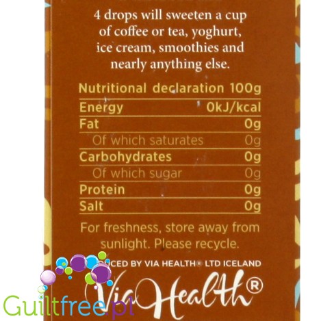 Good good sweet drops of stevia, vanilla flavor
