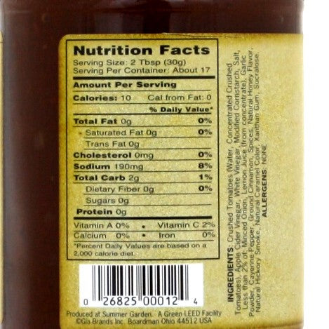 G. Hughes sugar free BBQ sauce Honey 