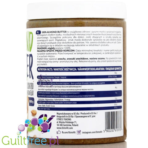 OstroVit NutVit smooth almond butter 100% nuts