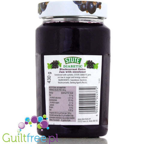 Stute Diabetic blackcurrant extra jam with sweetener